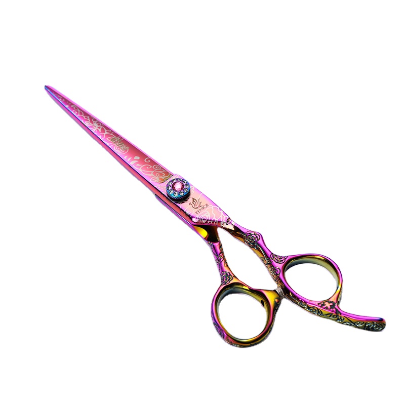 Pet Grooming - กรรไกรตัดขนสัตว์เลี้ยง Fenice Fashion สีม่วง ขนาด 7
