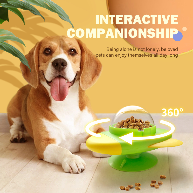 Dog Puzzle Feeder Toy - ของเล่นปริศนาสำหรับแมวและสุนัขรูปทรงจรวดหมุนได้, ของเล่นจ่ายอาหารแบบอินเทอร์แอคทีฟ, ของเล่นคลายเบื่อสำหรับสัตว์เลี้ยง