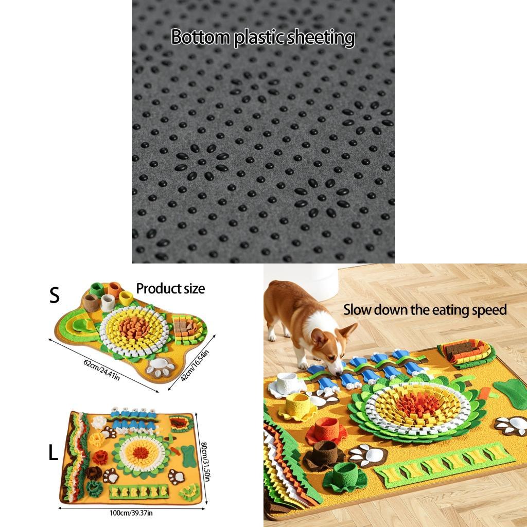 Snuffle Mat For Dogs - G92C สัตว์เลี้ยงสุนัข Snuffle Mats แมวสุนัขผ้าห่มจมูกของเล่นทำงานสัตว์เลี้ยง Slowing