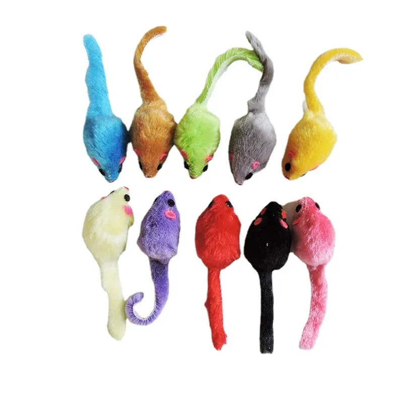 Catnip Interactive Plush Mouse - ของเล่นแมวขนปุย 8 ชิ้น ของเล่นหนูแบบนุ่ม ของเล่นแมวแบบอินเทอร์แอคทีฟ สำหรับลูกแมวแสนสนุก