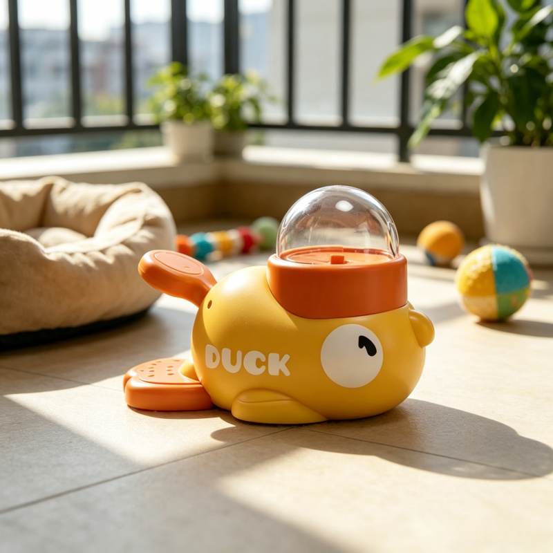 Dog Puzzle Feeder Toy - ของเล่นสุนัขแบบ 2-in-1 ช่วยให้กินช้าลงและฝึกสมอง รูปแบบเป็ดการ์ตูน สำหรับฝึกสุนัข ใช้ได้กับสุนัขทุกขนาดตั้งแต่เล็กถึงใหญ่