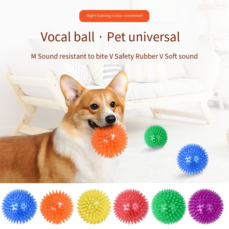 Suction Cup Dog Tug Toy - ของเล่นสุนัขของเล่นเสียง Bouncy Ball สัตว์เลี้ยงของเล่น Polka Squeaky