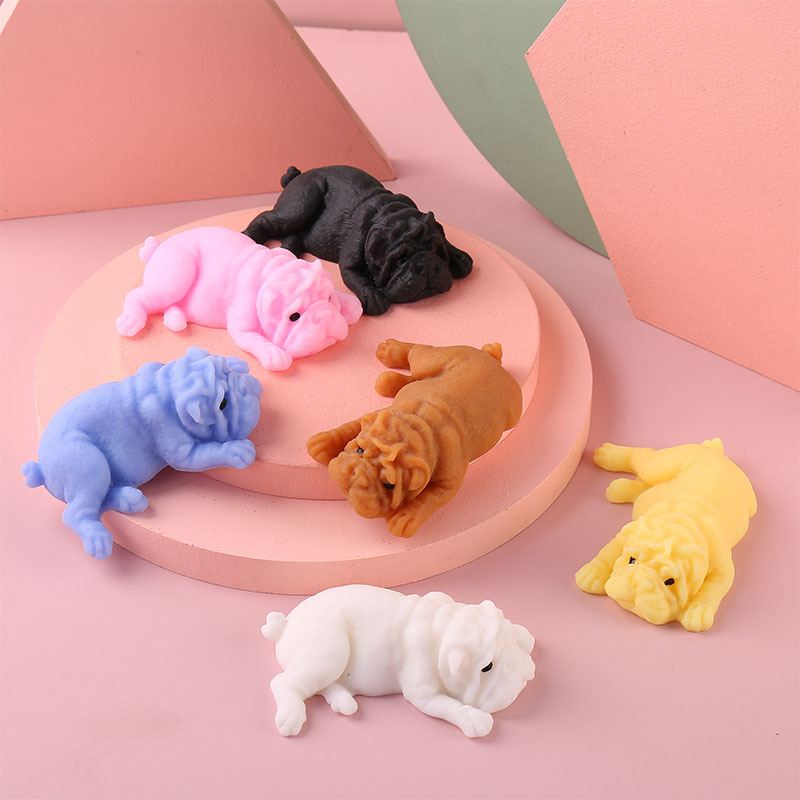 Interactive Squeaky Plush Dog Toy - Squishy สุนัขอะนิเมะ Fidget ของเล่นปริศนาสร้างสรรค์จําลอง Decompression ของเล่น