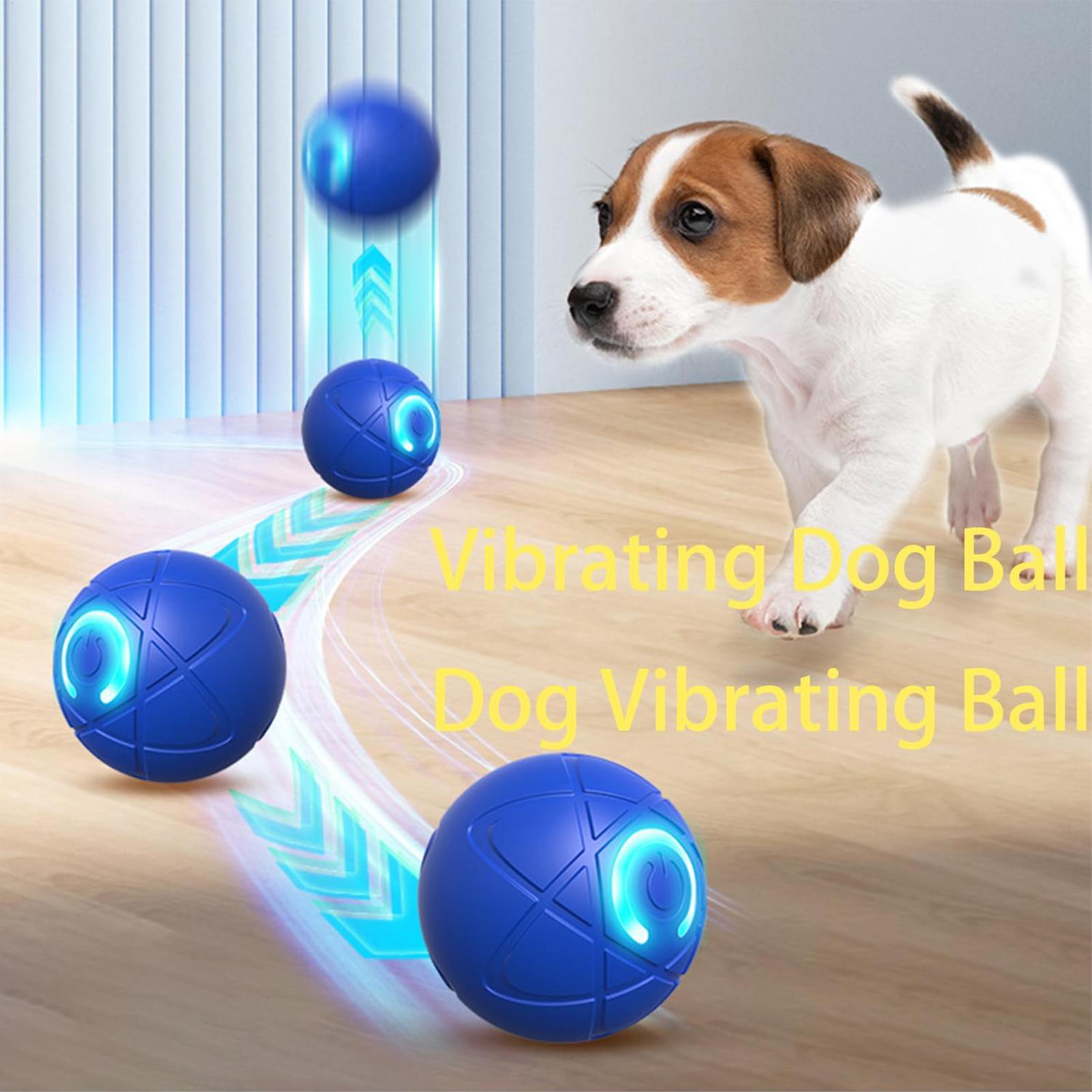 Automatic Moving Dog Ball - ของเล่นสุนัขอัจฉริยะ ลูกบอลอิเล็กทรอนิกส์ ของเล่นสัตว์เลี้ยงแบบโต้ตอบ ลูกบอลเคลื่อนที่ได้ ชาร์จ USB