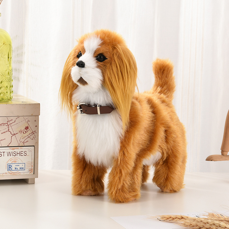 Interactive Squeaky Plush Dog Toy - อิเล็กทรอนิกส์ของเล่นตุ๊กตาหมา Interactive Robot Puppy การควบคุมเสียงตุ๊กตา Walk