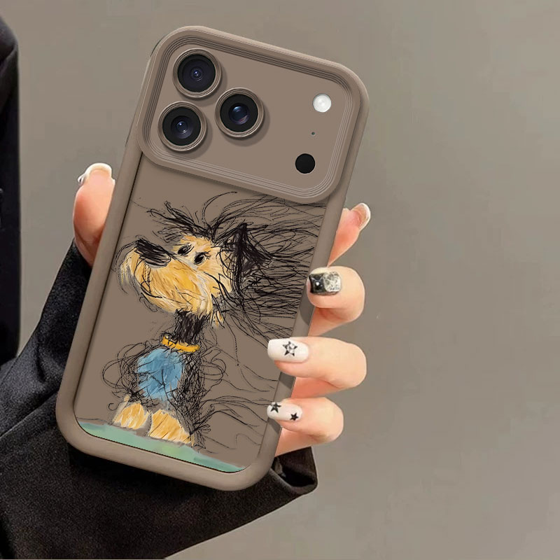 Dog Toys - เคสซิลิโคนยืดหยุ่นสำหรับไอโฟน 17 โปรแม็กซ์ ไอโฟน 17 โปรฝาครอบป้องกันกันกระแทกตุ๊กตาสุนัขพิมพ์ลายฟันดาส