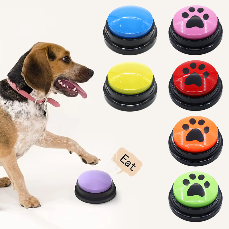 Interactive Squeaky Plush Dog Toy - ของเล่นสุนัขสุนัขตลกบันทึกสัตว์เลี้ยงของเล่นเดินทางพูดคุยสัตว์เลี้ยง Starters สัตว์เลี้ยงพูดปุ่มแบบพกพาน่ารัก PET Supplies