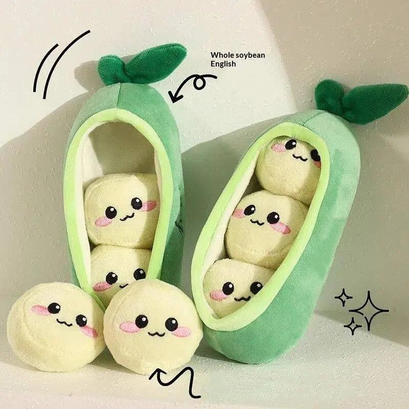 ของเล่นตุ๊กตาผ้ากำมะหยี่รูปฝัก - Interactive Squeaky Plush Dog Toy บทวิจารณ์และราคา