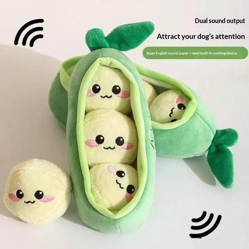 ของเล่นตุ๊กตาผ้ากำมะหยี่รูปฝัก - Interactive Squeaky Plush Dog Toy บทวิจารณ์และราคา
