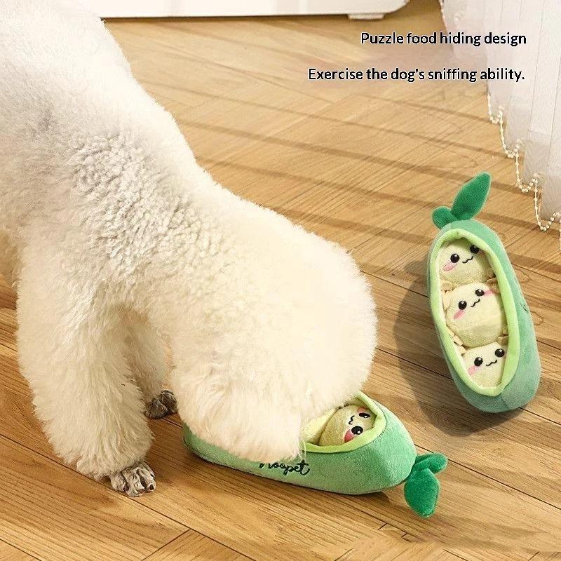 ของเล่นตุ๊กตาผ้ากำมะหยี่รูปฝัก - Interactive Squeaky Plush Dog Toy บทวิจารณ์และราคา