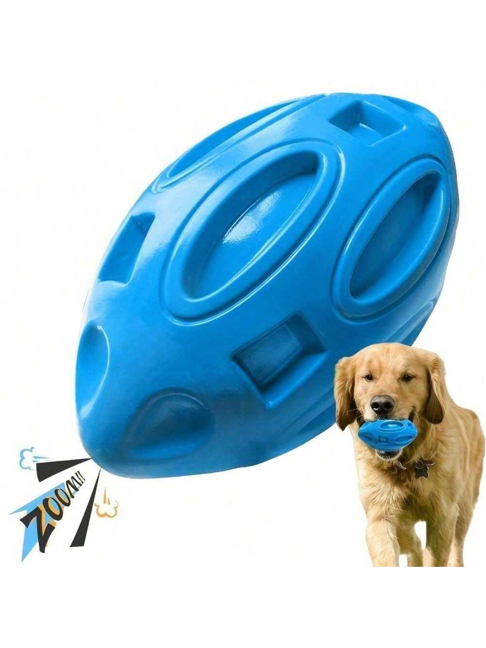 ของเล่นลูกบอลรักบี้สำหรับสุนัข - Indestructible Dog Chew Toy บทวิจารณ์และราคา
