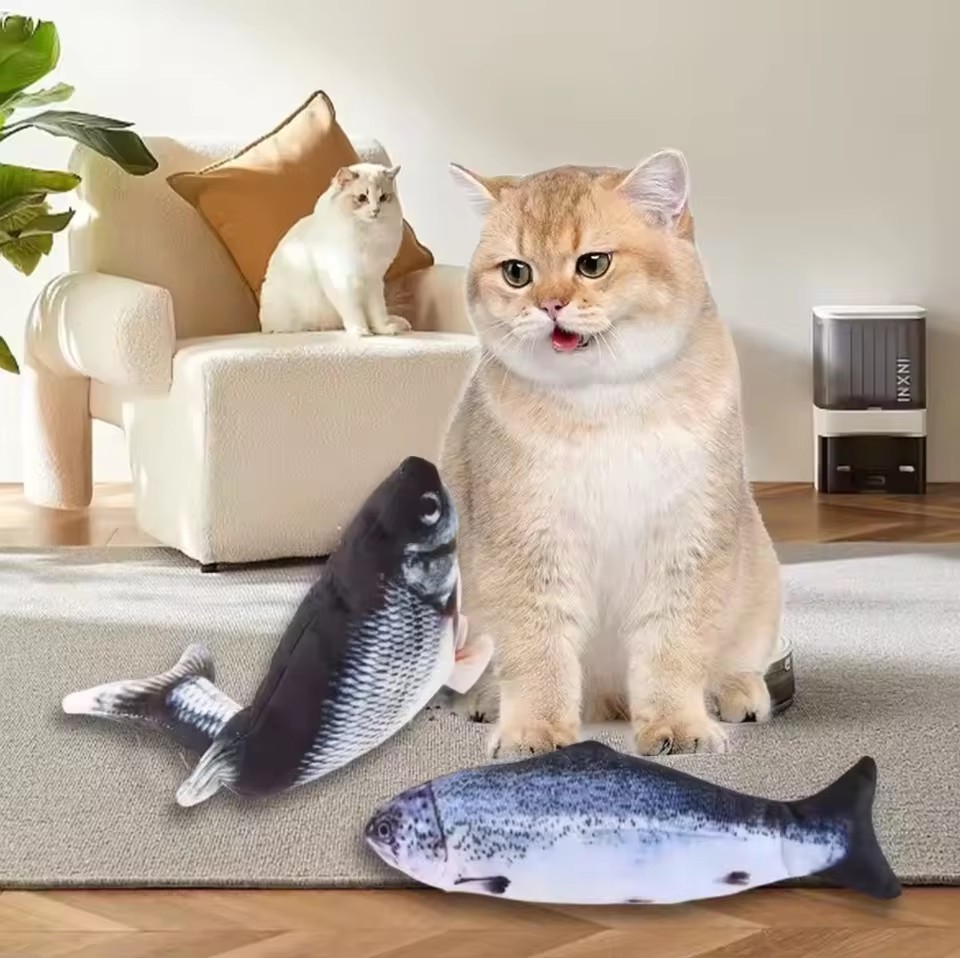 ของเล่นแมว ของเล่นสุนัข รูปปลา - Electric Floppy Fish Dog Toy บทวิจารณ์และราคา