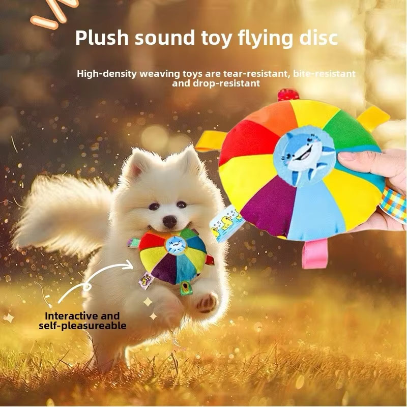 ของเล่นสุนัขแบบตุ๊กตาพร้อมจานร - Flying Disc Dog Training Toy บทวิจารณ์และราคา