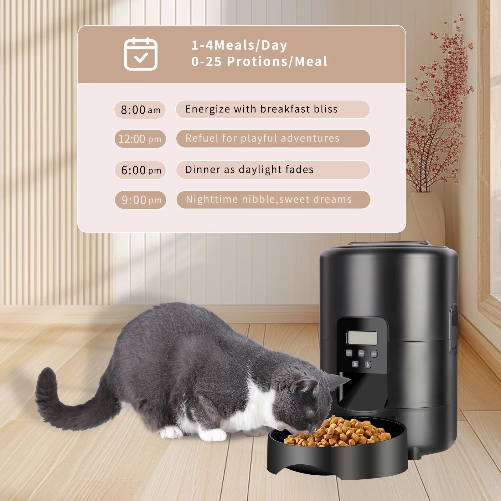 เครื่องให้อาหารสัตว์เลี้ยงอัตโ - Pet Feeders บทวิจารณ์และราคา