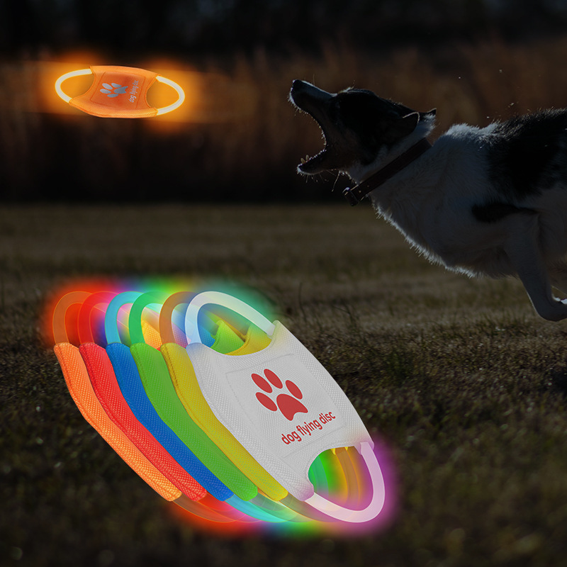 จานร่อนสุนัขแบบมีไฟ LED, ของเล - Flying Disc Dog Training Toy บทวิจารณ์และราคา