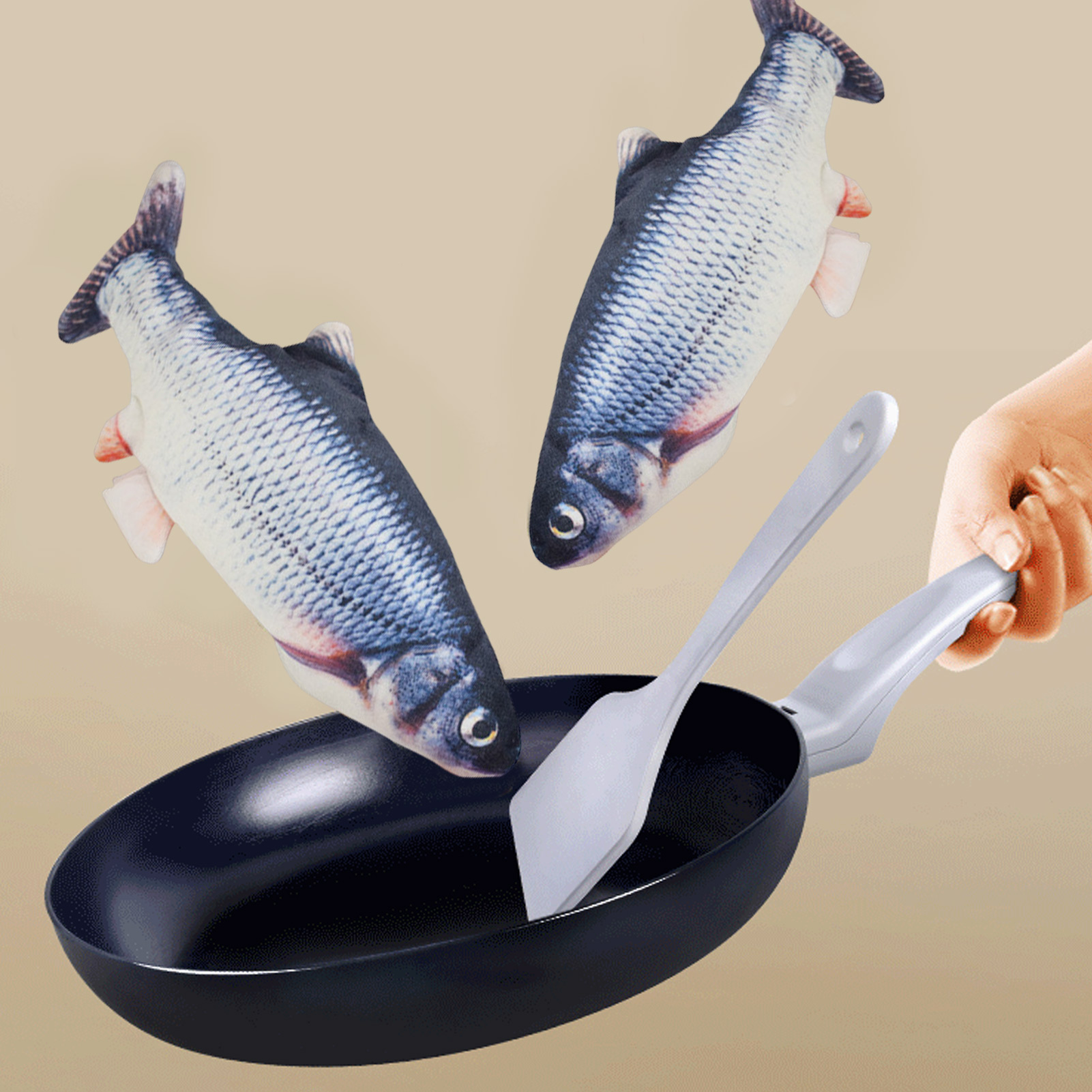ของเล่นแมวรูปปลา ชาร์จผ่าน USB - Electric Floppy Fish Dog Toy บทวิจารณ์และราคา