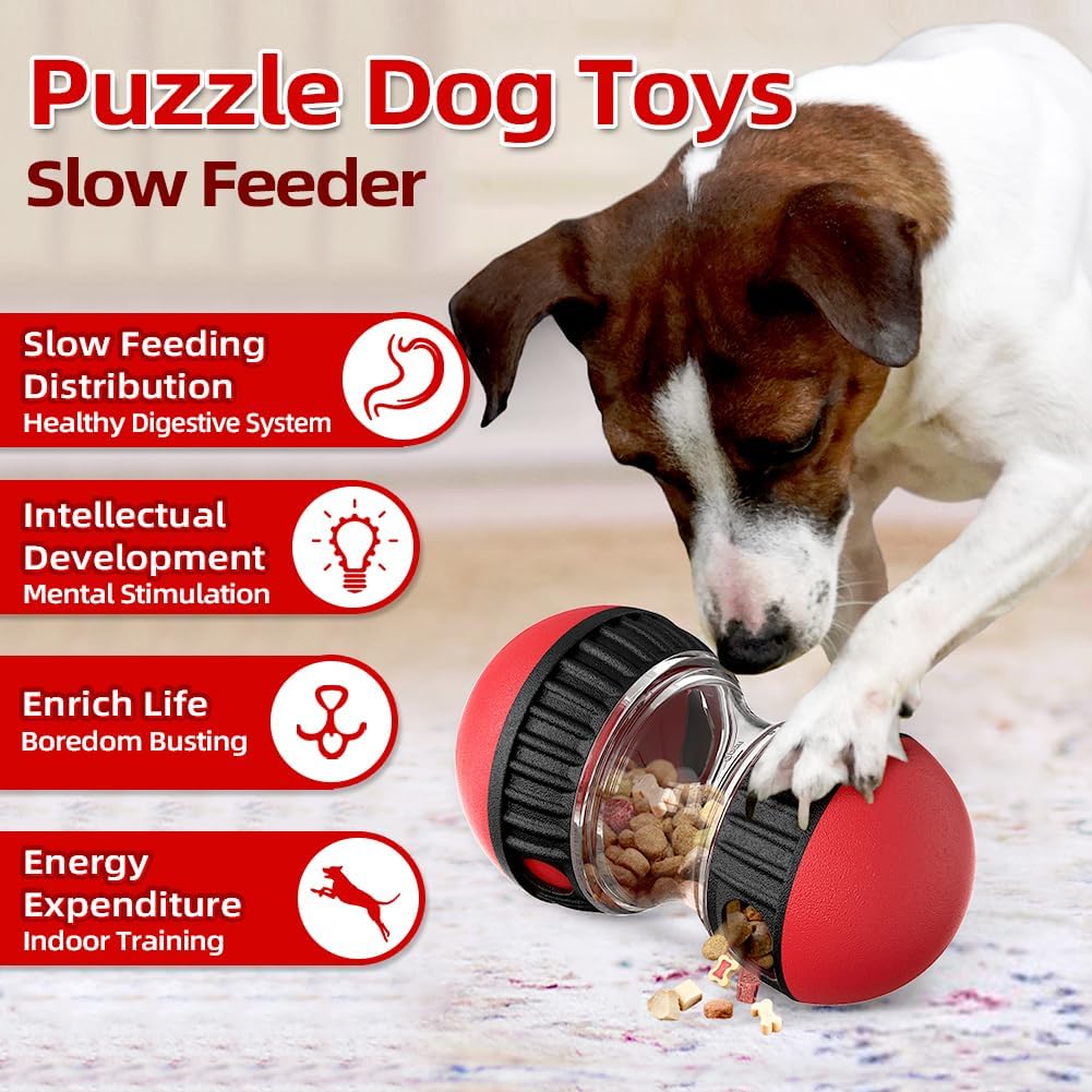 ของเล่นสุนัขและลูกบอลให้อาหารแ - Dog Puzzle Feeder Toy บทวิจารณ์และราคา
