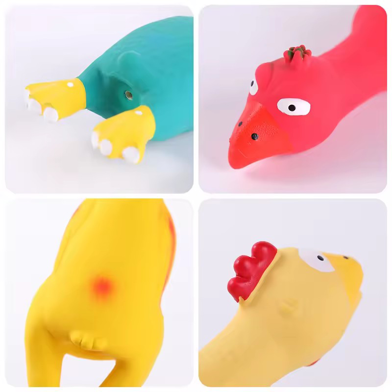 ของเล่นสุนัขน่ารักรูปไก่ยางลาเ - Interactive Squeaky Plush Dog Toy บทวิจารณ์และราคา