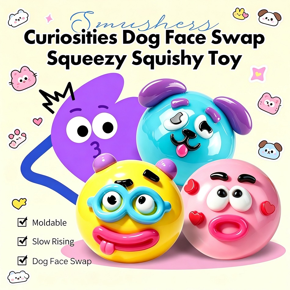 กล่องสุ่มของเล่นบีบสควิชชี่รูป - Dog Toys บทวิจารณ์และราคา