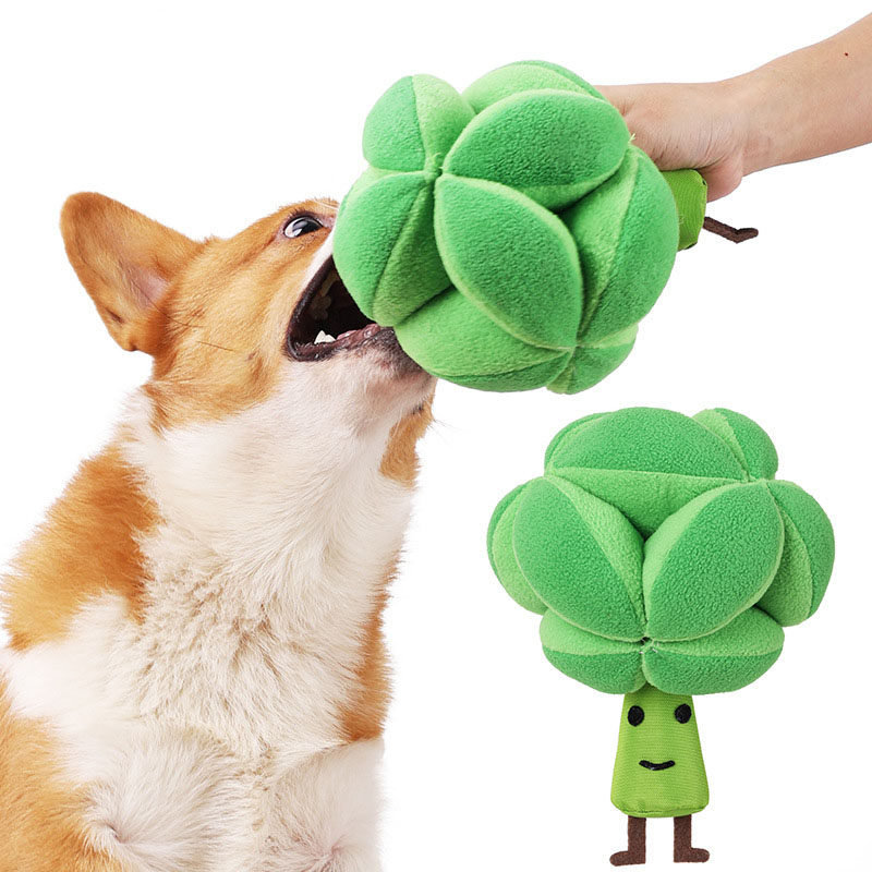 ของเล่นฝึกสมองสุนัขรูปบรอกโคลี - Dog Puzzle Feeder Toy บทวิจารณ์และราคา