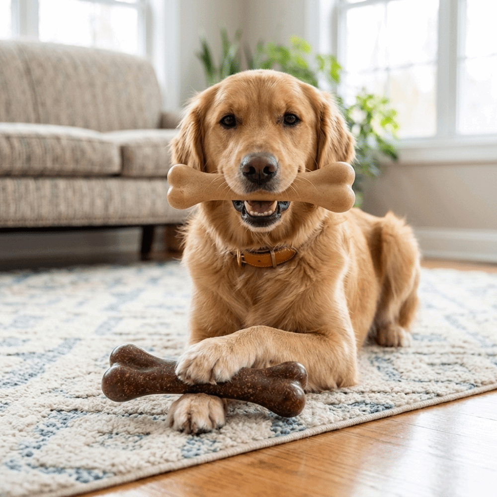 ของเล่นเคี้ยวรูปทรงกระดูก กลิ่ - Teeth Cleaning Dog Chew Bone บทวิจารณ์และราคา