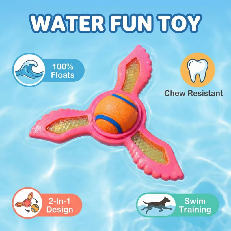 ของเล่นสุนัขแบบลอยน้ำ จานร่อนก - Flying Disc Dog Training Toy บทวิจารณ์และราคา