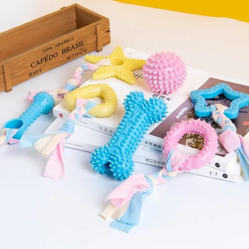 ของเล่นยางทนทานสำหรับสุนัขที่ช - Teeth Cleaning Dog Chew Bone บทวิจารณ์และราคา