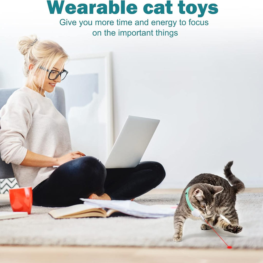 ปลอกคอตัวชี้เลเซอร์สําหรับแมว  - Laser Pointer Cat Toy Automatic บทวิจารณ์และราคา
