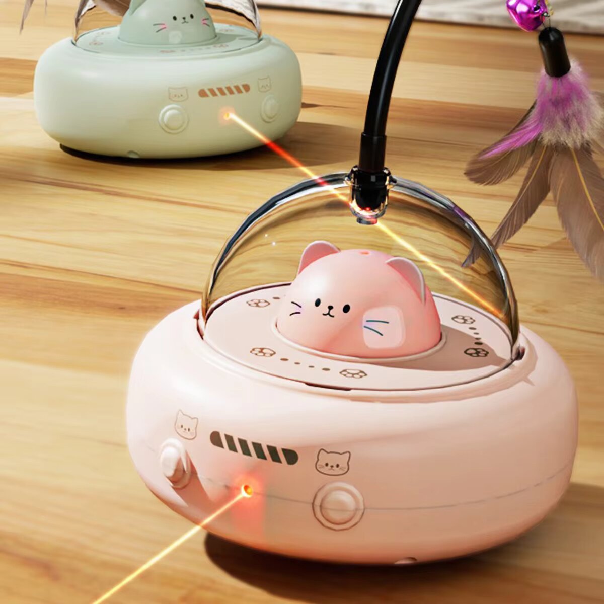 หุ่นยนต์ล่อแมวอัตโนมัติ 3-in-1 - Laser Pointer Cat Toy Automatic บทวิจารณ์และราคา