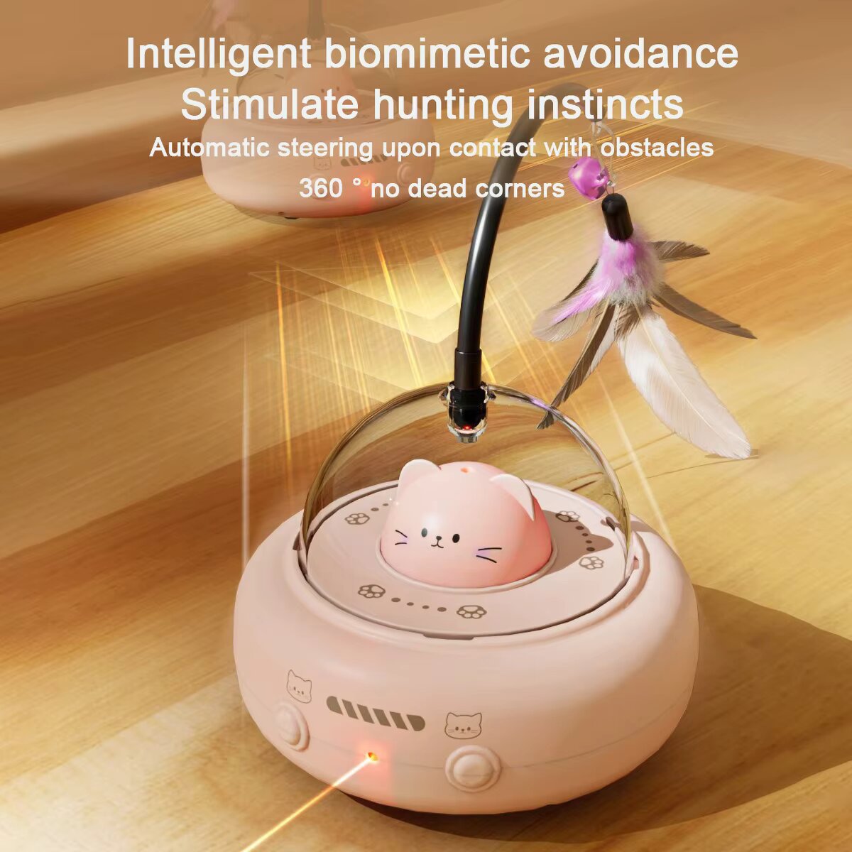หุ่นยนต์ล่อแมวอัตโนมัติ 3-in-1 - Laser Pointer Cat Toy Automatic บทวิจารณ์และราคา