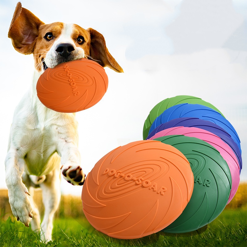 ของเล่นจานบินซิลิโคนแบบอินเทอร - Flying Disc Dog Training Toy บทวิจารณ์และราคา