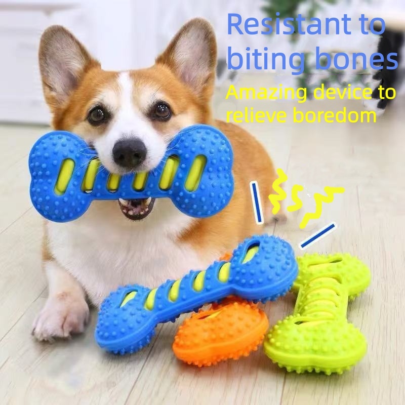 ของเล่นยางกัดสำหรับสุนัข ทนทาน - Teeth Cleaning Dog Chew Bone บทวิจารณ์และราคา