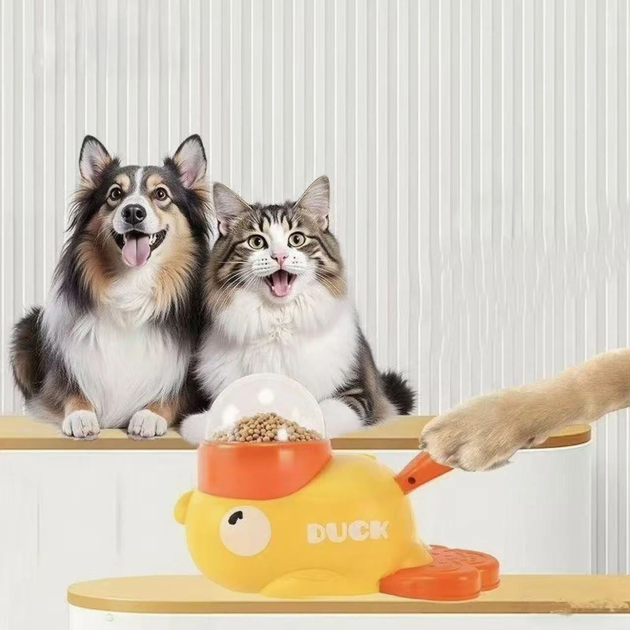 ของเล่นให้อาหารแมวรูปเป็ดสีเหล - Dog Puzzle Feeder Toy บทวิจารณ์และราคา