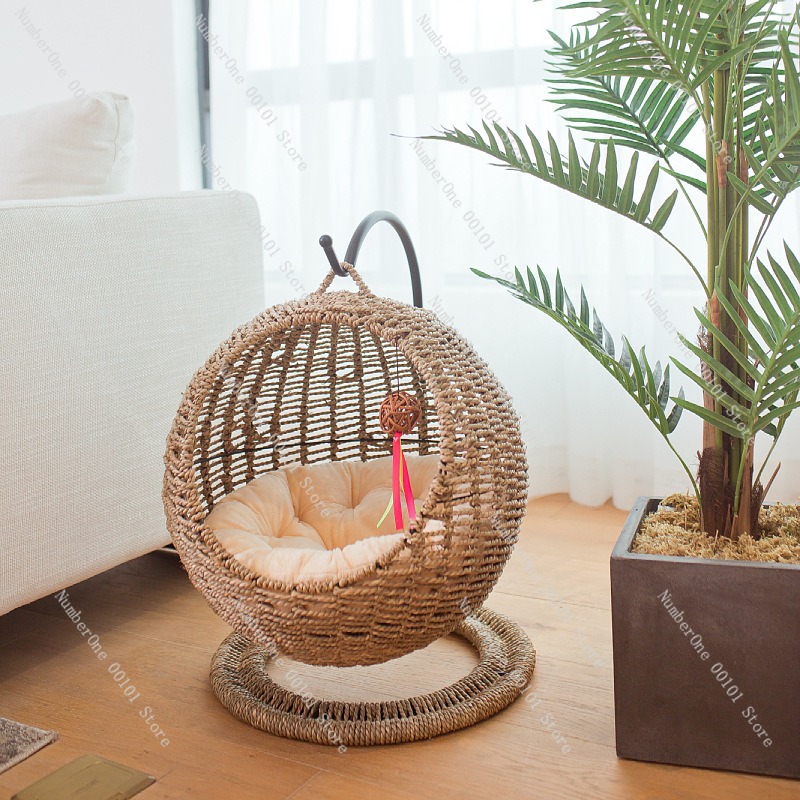 เปลญวนหวายทรงกลมสำหรับแมว แบบก - Pet Beds บทวิจารณ์และราคา
