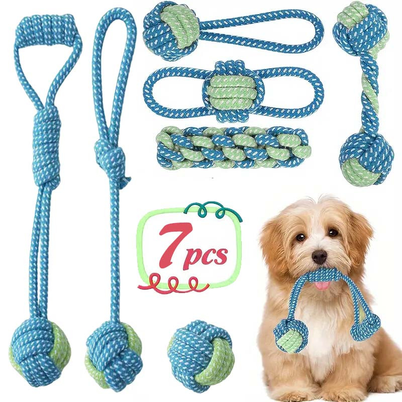 ของเล่นเชือกแบบอินเทอร์แอคทีฟ  - Dog Rope Toy Aggressive Chewers บทวิจารณ์และราคา