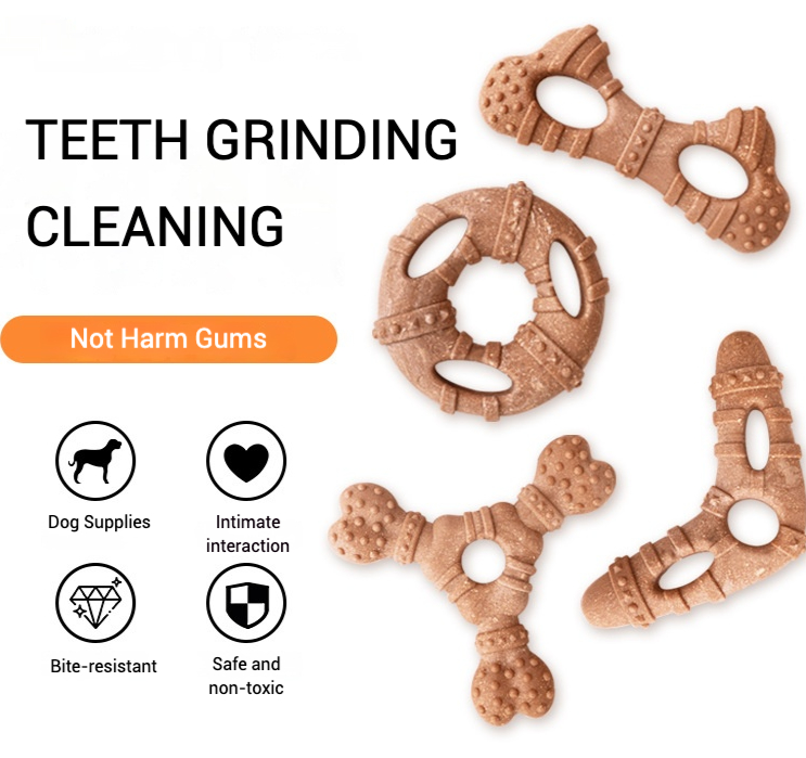 ของเล่นสุนัขรูปฟันกรามทำจากวัส - Teeth Cleaning Dog Chew Bone บทวิจารณ์และราคา