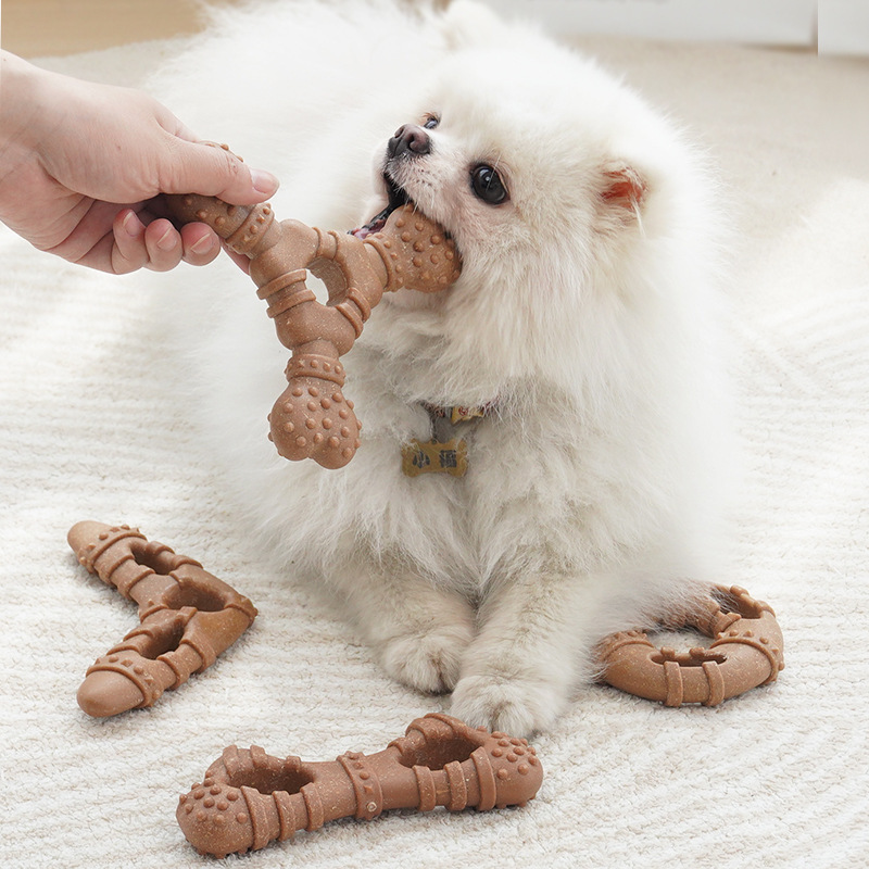 ของเล่นสุนัขรูปฟันกรามทำจากวัส - Teeth Cleaning Dog Chew Bone บทวิจารณ์และราคา