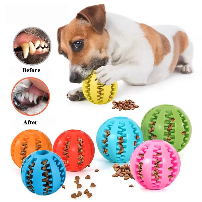 ลูกบอลยางซิลิโคนแบบอินเทอร์แอค - Dog Puzzle Feeder Toy บทวิจารณ์และราคา