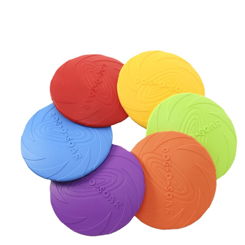 ของเล่นสุนัข จานร่อนซิลิโคนหลา - Flying Disc Dog Training Toy บทวิจารณ์และราคา