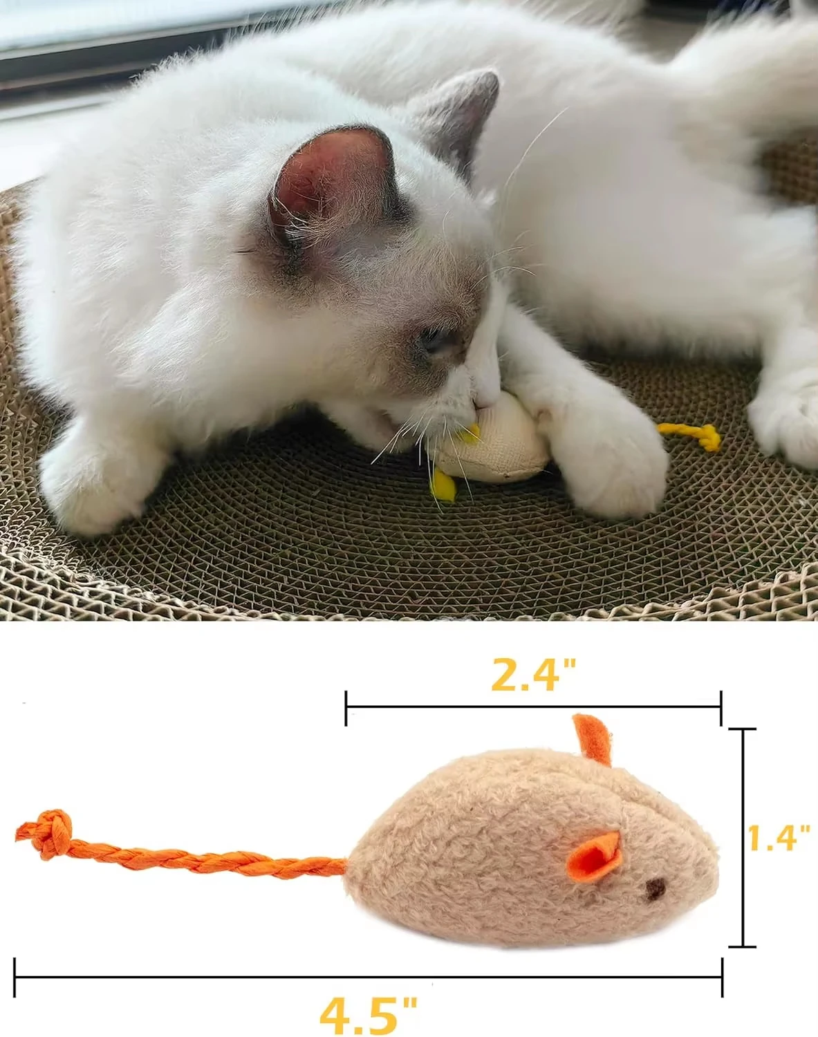 ของเล่นแมวรูปหนูพร้อมเสียงกรุ๊ - Catnip Interactive Plush Mouse บทวิจารณ์และราคา
