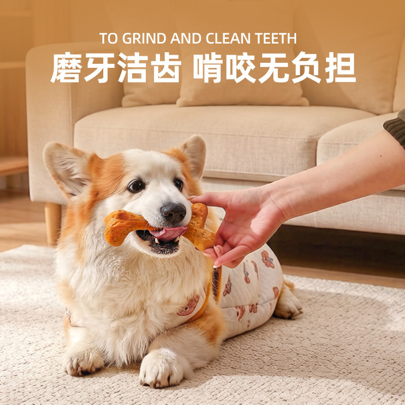 ของเล่นสุนัข TPR ของเล่นทำความ - Teeth Cleaning Dog Chew Bone บทวิจารณ์และราคา